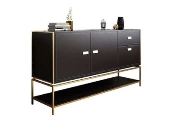 現(xiàn)代輕奢風不銹鋼餐廳備餐柜廠家定制