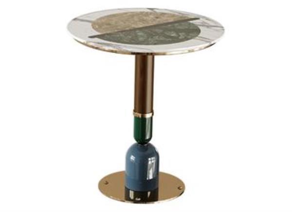 時尚清吧大理石后現(xiàn)代不銹鋼圓形吧臺