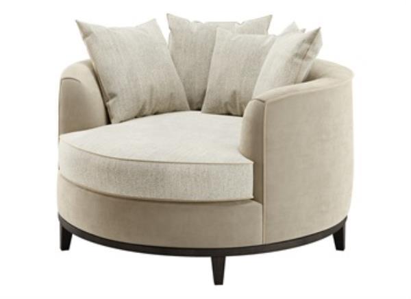 音樂酒吧意式休閑椅布藝單人沙發